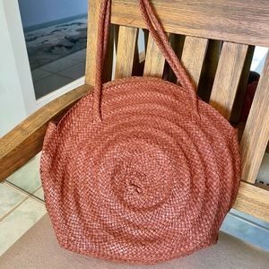 Dragon Diffusion Circle Leather Bag Brown